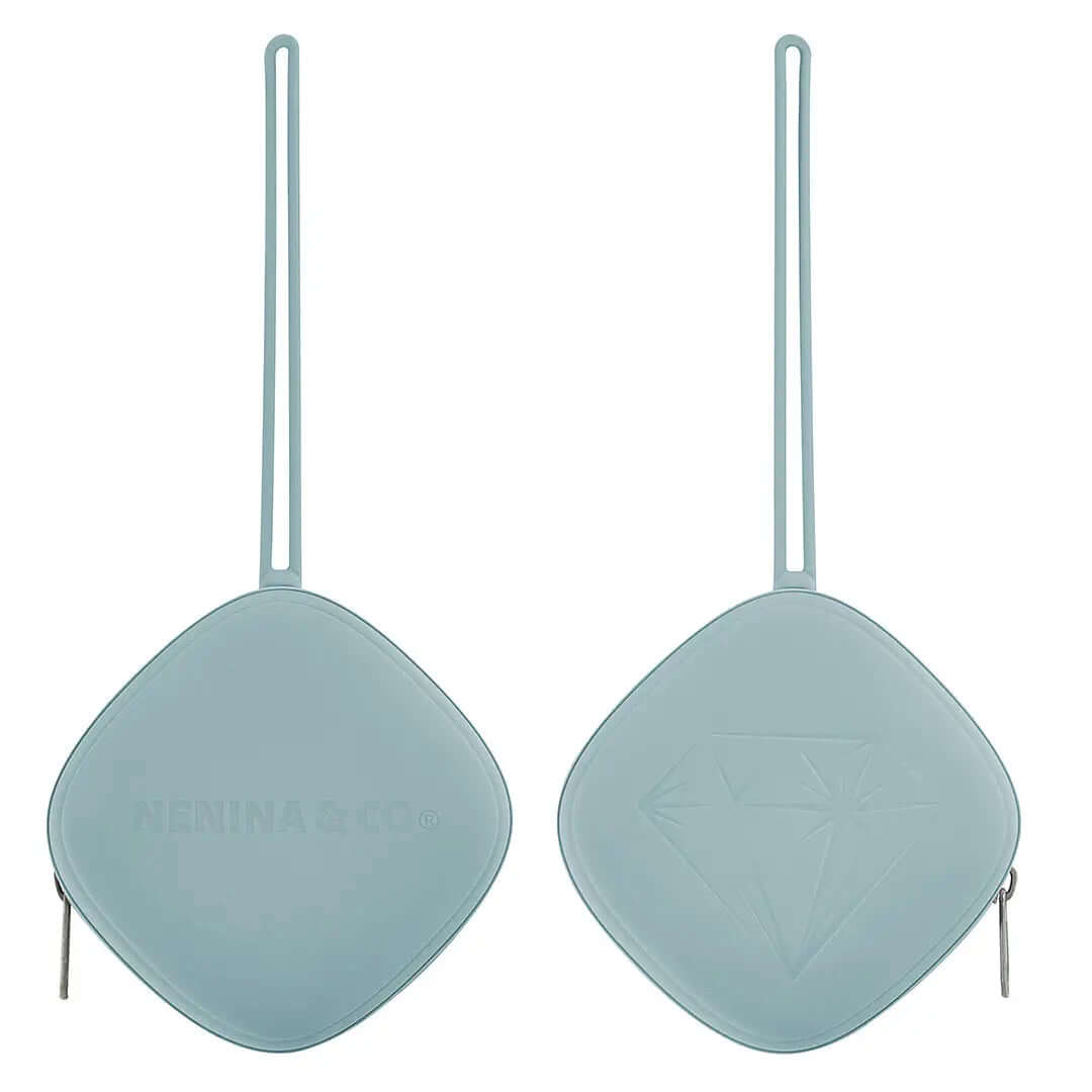 Kit bebé 1 Guardachupete + 2 Chupeteros + 2 Chupetes Blue y Amarillo DIAMOND Nenina & Co