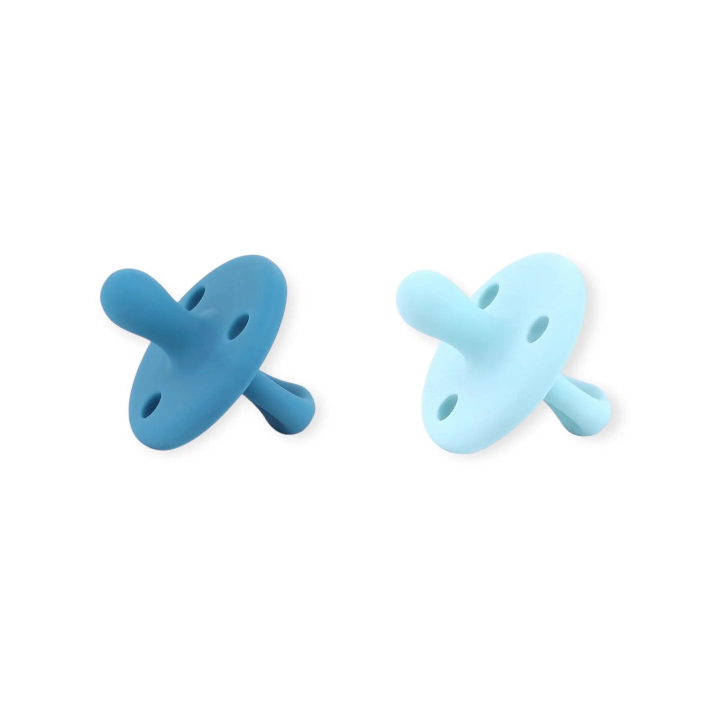 Kit 2 Chupetes Clásicos para Bebé Azul y Celeste | Silicona Orgánica Nenina & Co