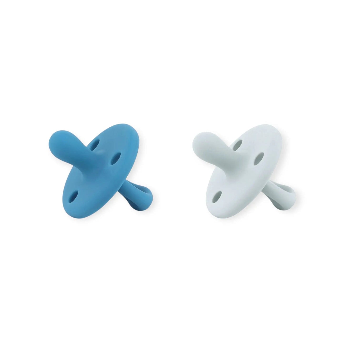 Kit 2 Chupetes Clásicos para Bebé Azul Blue y Gris | Silicona Orgánica Nenina & Co