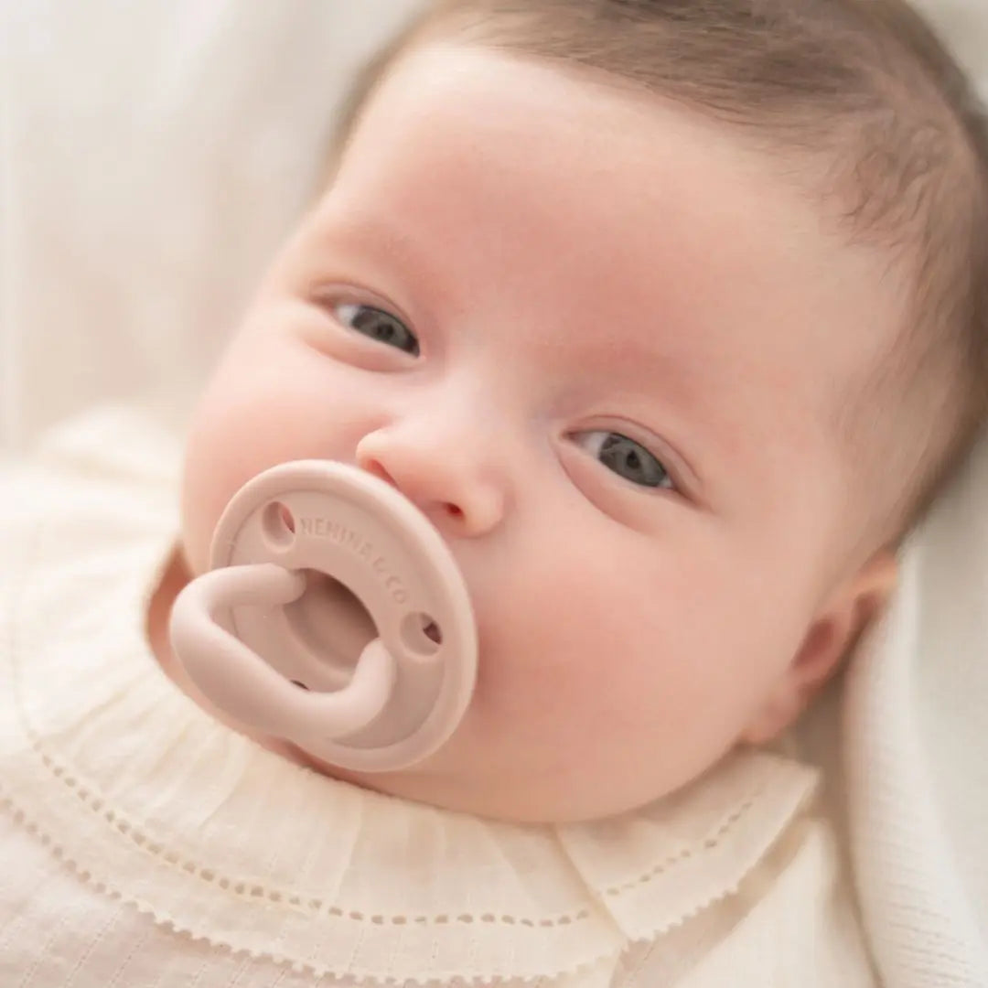 Kit 2 Chupetes CLÁSICOS Chupete Rosa Pálido + Gris Nenina & Co