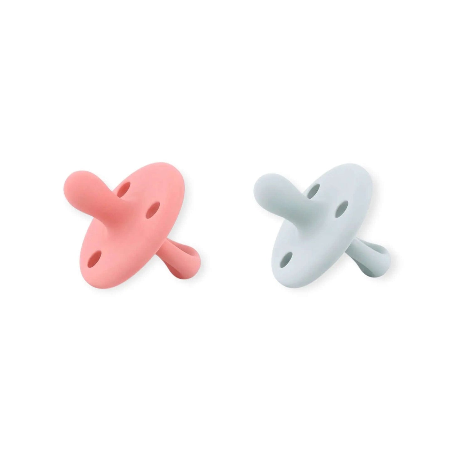 Kit 2 Chupetes Clásicos para Bebé Rosa y Gris | Silicona Orgánica Nenina & Co