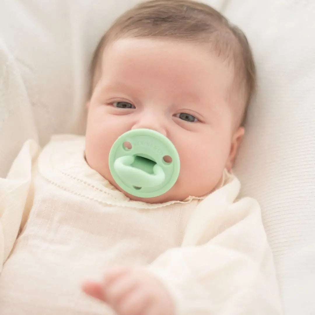 Kit 2 Chupetes Clásicos para Bebé Rosa y Mint | Silicona Orgánica Nenina & Co