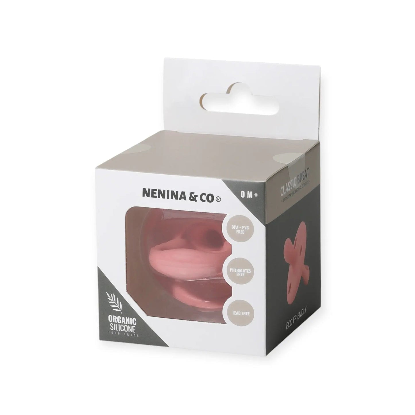 Kit 2 Chupetes Clásicos para Bebé Rosa y Mint | Silicona Orgánica Nenina & Co