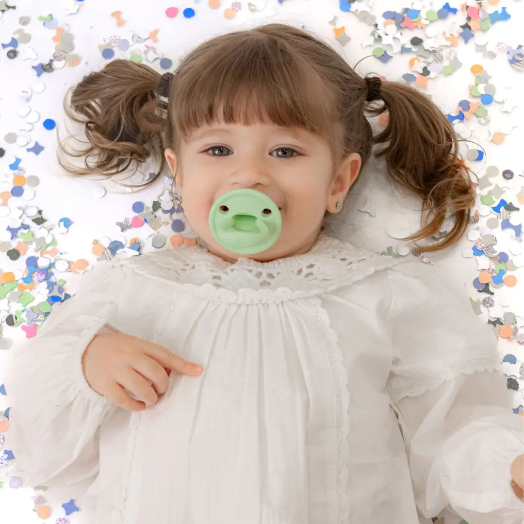 Kit 2 Chupetes Clásicos para Bebé Rosa y Mint | Silicona Orgánica Nenina & Co