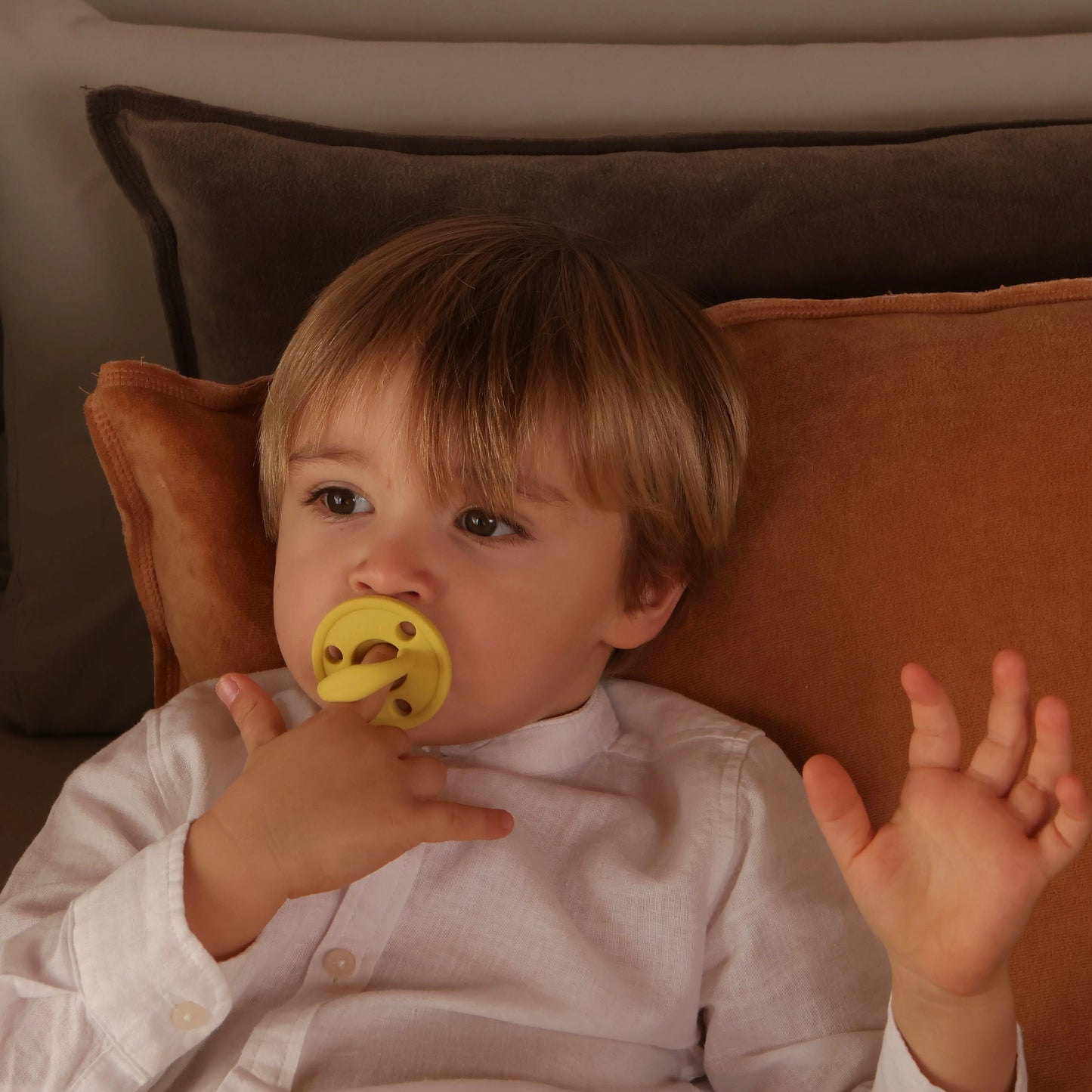 Kit 2 Chupetes Clásicos para Bebé Azul y Amarillo | Silicona Orgánica Nenina & Co