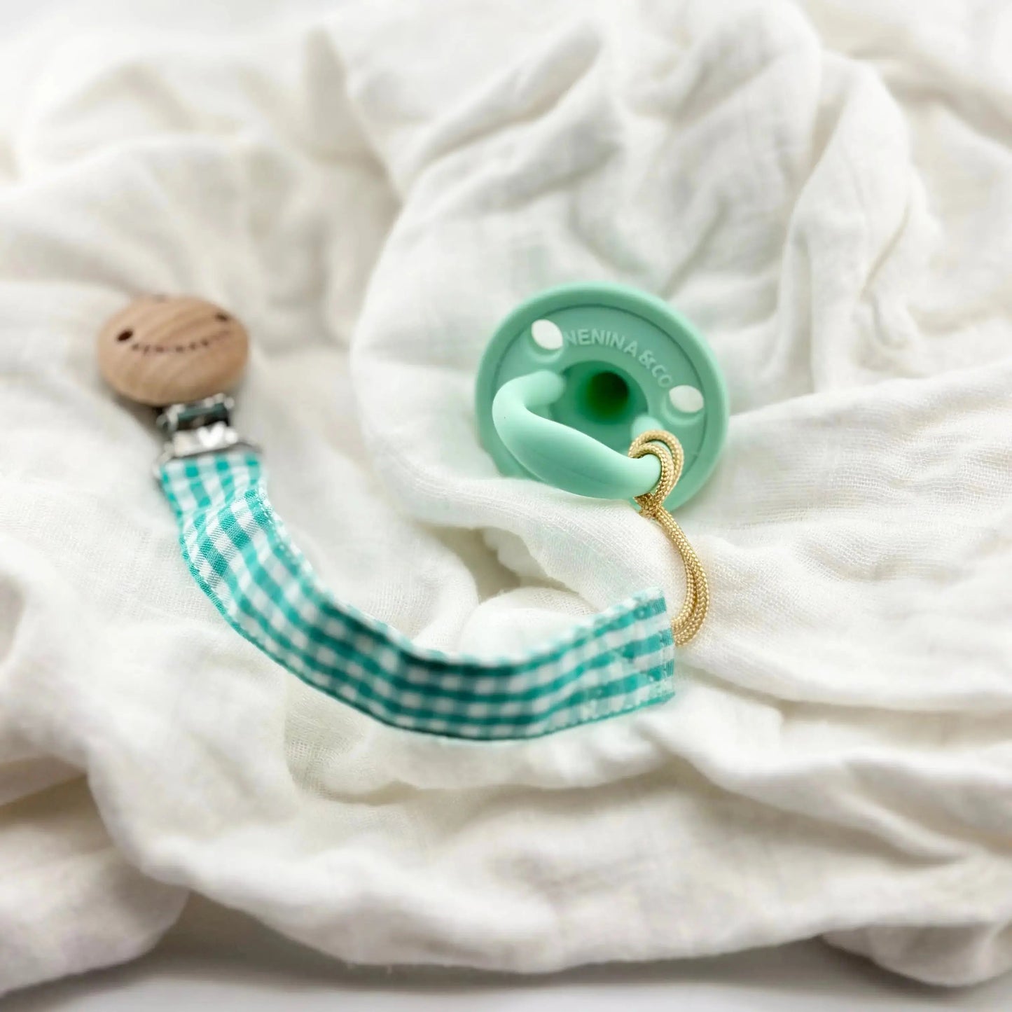 Kit 2 Chupetes Clásicos para Bebé Amarillo y Mint| Silicona Orgánica Nenina & Co