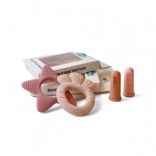 Kit 2 Mordedores y 2 Cepillos de dientes Nenina & Co