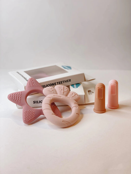 Kit 2 Mordedores y 2 Cepillos de dientes Nenina & Co