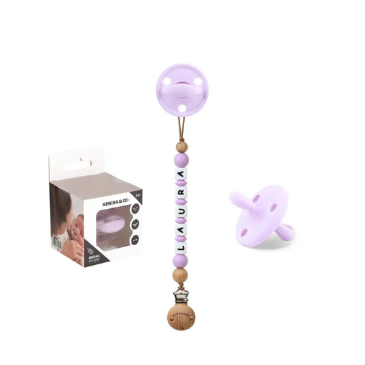 Kit Chupete Diamond Malba de Silicona + Chupetero con Nombre | Nenina & Co.