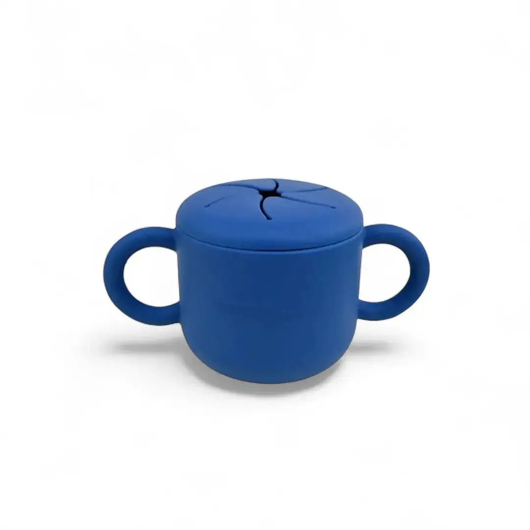 Kit Deluxe Vajilla + Babero BLW Blue 9 Piezas de Silicona orgánica con ventosas Nenina & Co