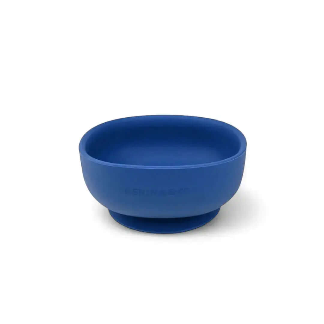 Kit Deluxe Babero + Vajilla BLW Blue 9 Piezas de Silicona orgánica con ventosas + Chupete Classic Breat Nenina & Co