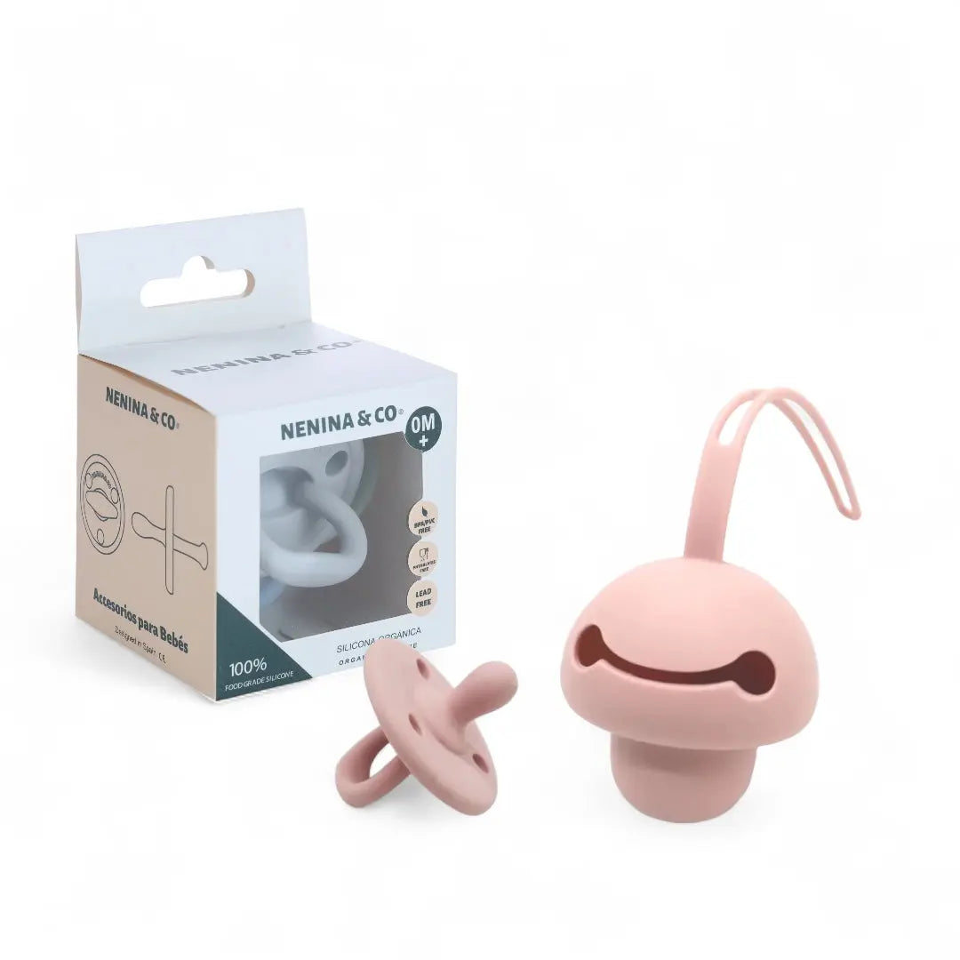 Kit Regalo ideal  Set de higiene + Guardachupete + Chupete + Biberón + Repuesto de 4 tetinas Nenina & Co