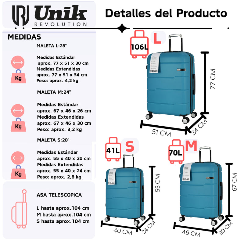 MALETA GRANDE VIGO EXTENSIBLE TSA ECO 77CM