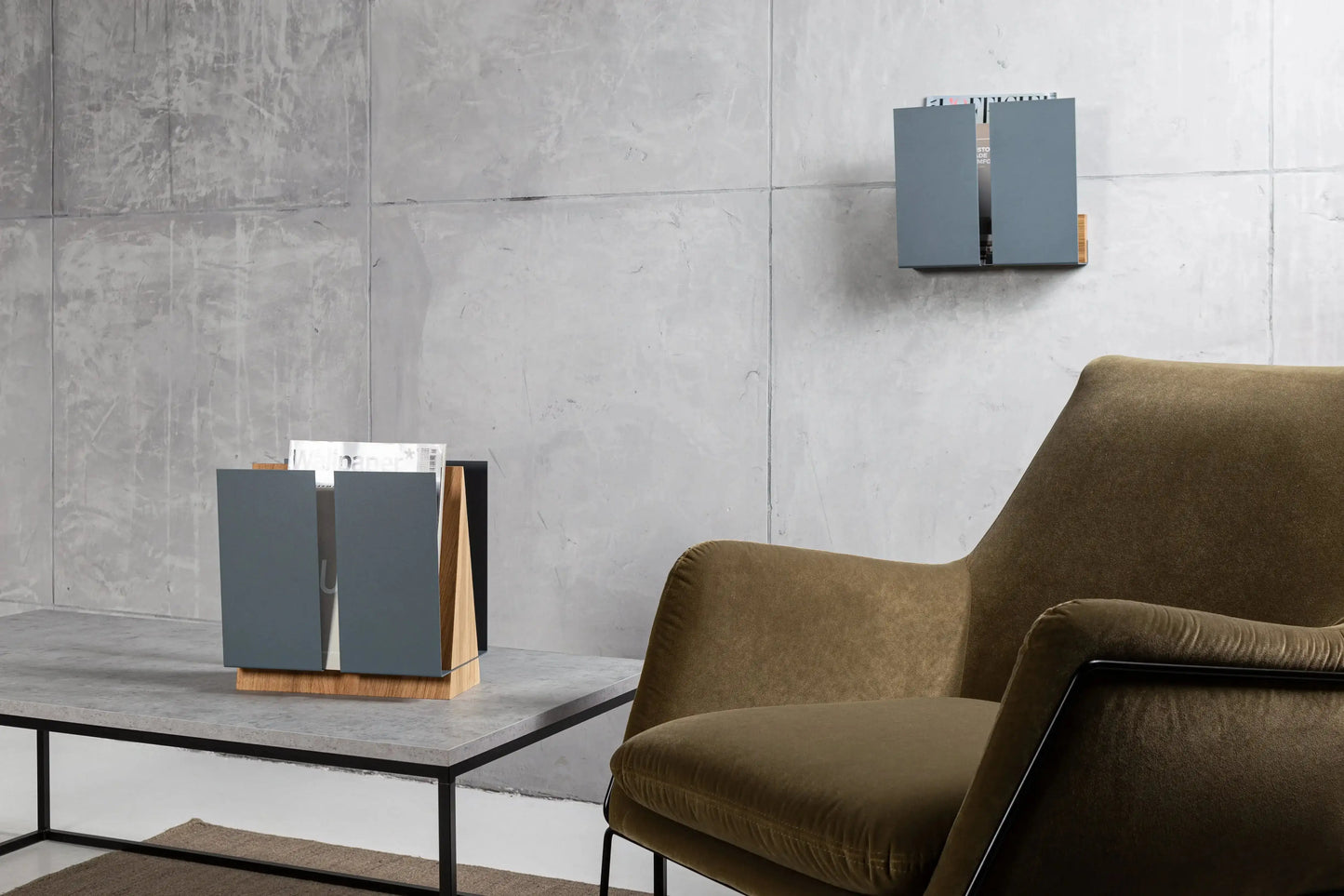 Revistero de pared Faenza – estante flotante para revistas