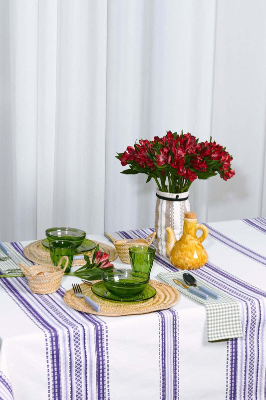 Mantel alpujarra tonos malva