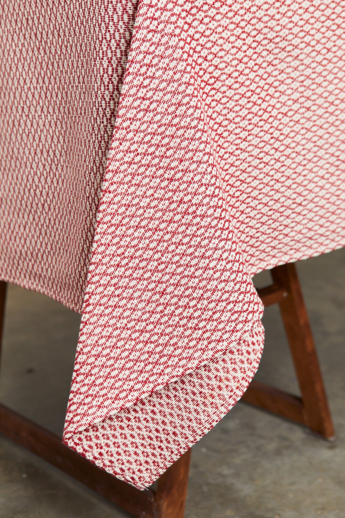 Mantel ojo de perdiz granate