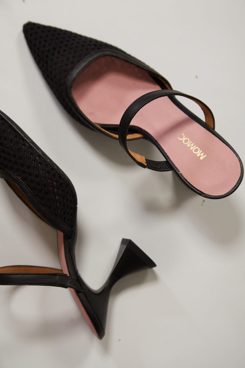 Tacones Ibiza rejilla negra
