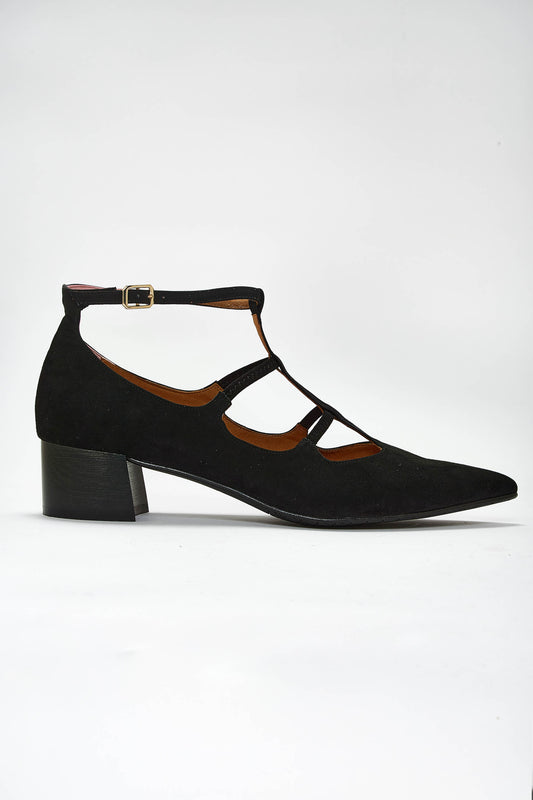 Tacón midi Wednesday Negro