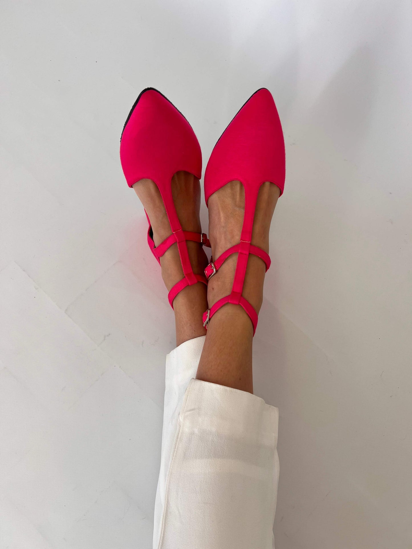 Tacón midi Bambú Rosa