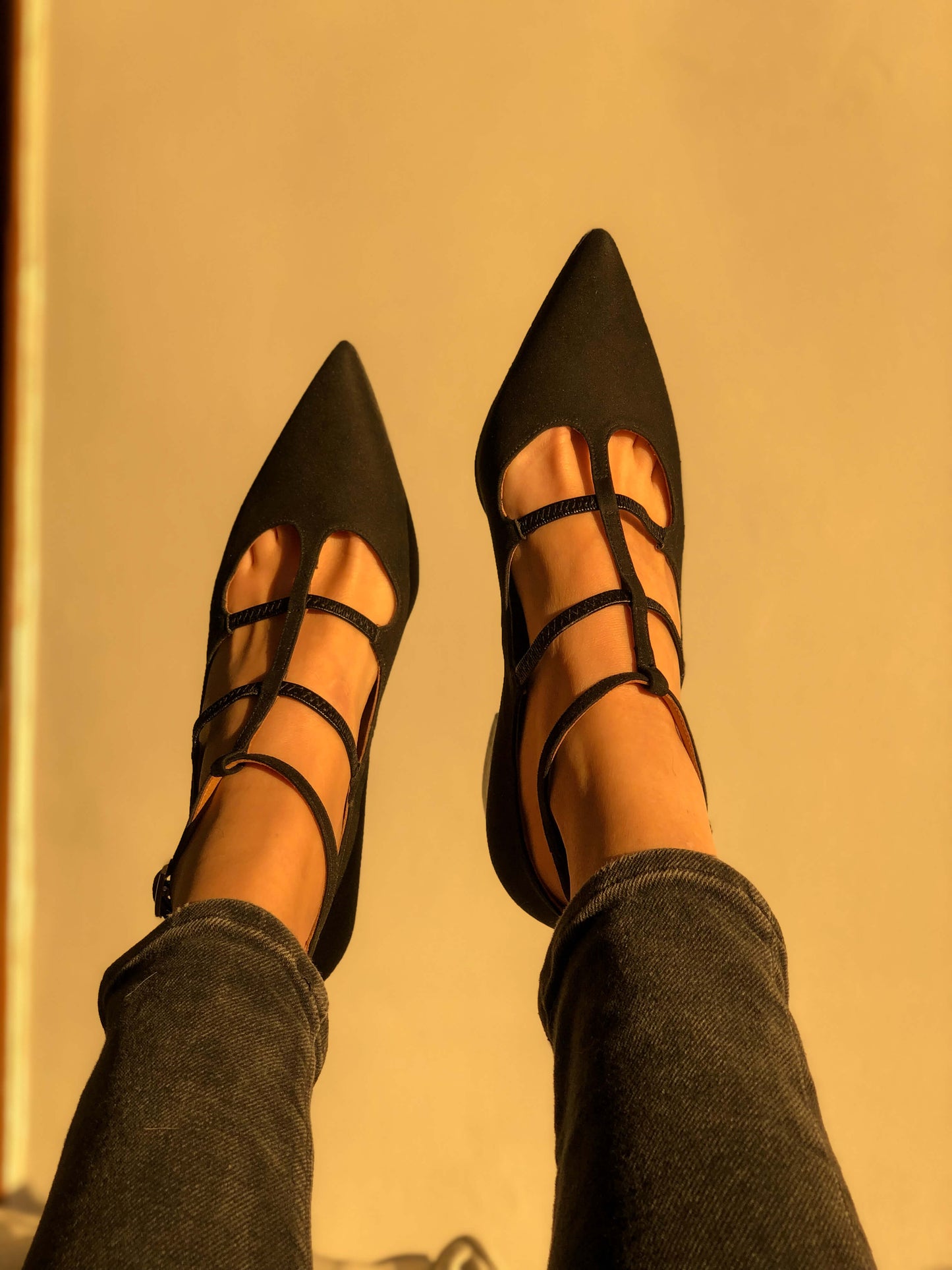 Tacón midi Wednesday Negro