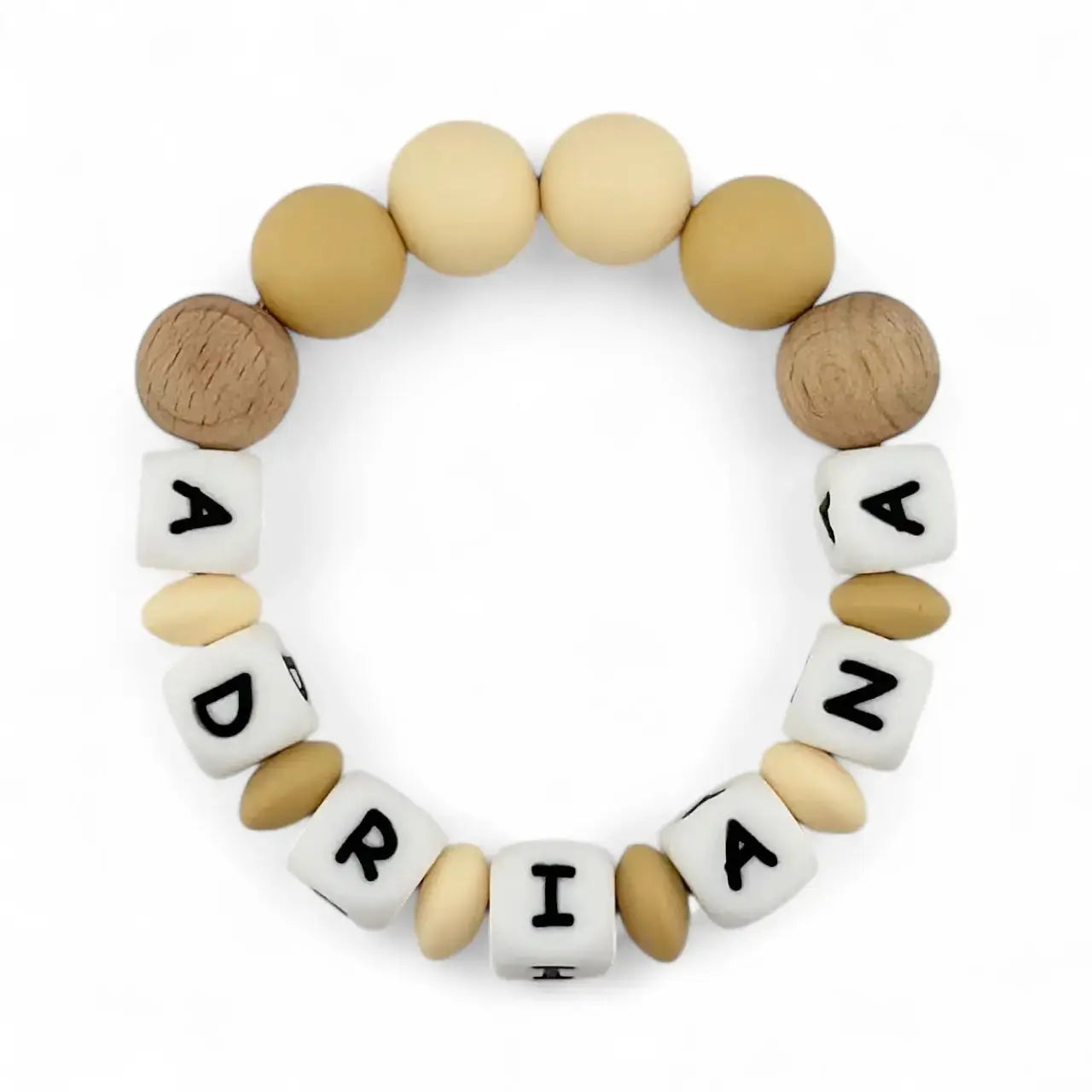 Mordedor Personalizado con Nombre en Silicona Orgánica | Nenina & Co