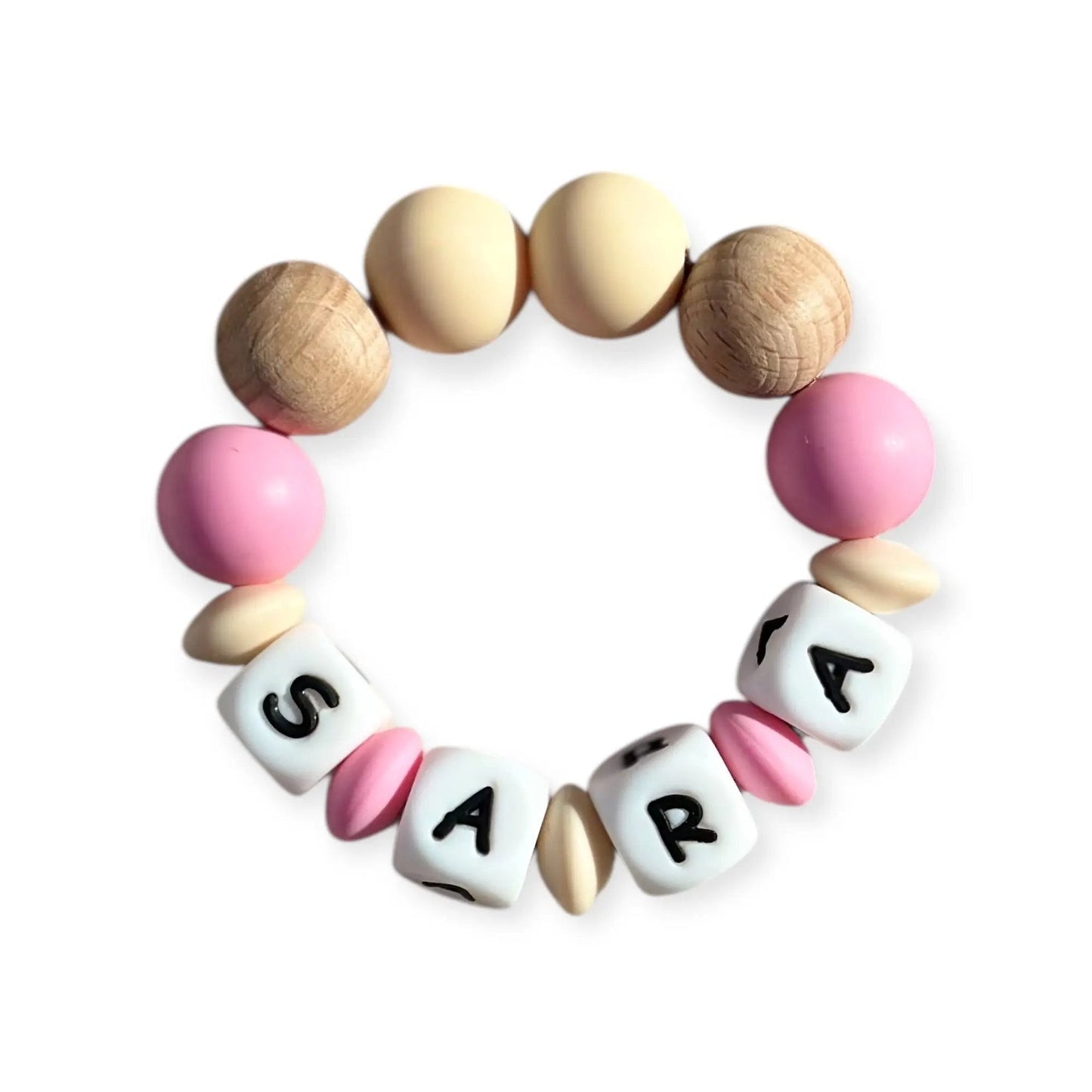 Mordedor  Personalizado con Nombre en Silicona Orgánica | Nenina & Co