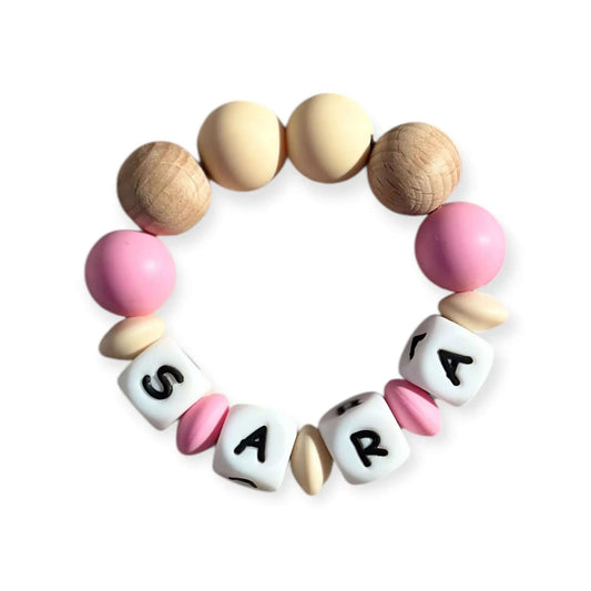 Mordedor  Personalizado con Nombre en Silicona Orgánica | Nenina & Co