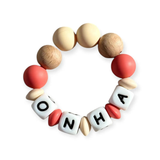 Mordedor  Personalizado con Nombre en Silicona Orgánica | Nenina & Co