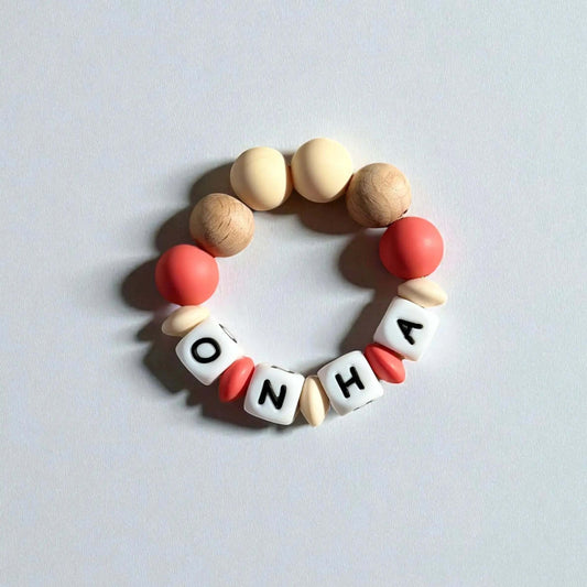 Mordedor  Personalizado con Nombre en Silicona Orgánica | Nenina & Co