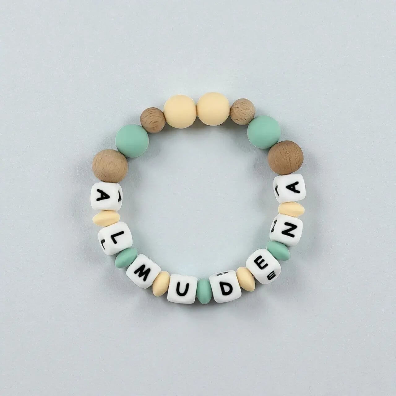 Mordedor Personalizado con Nombre en Silicona Orgánica | Nenina & Co