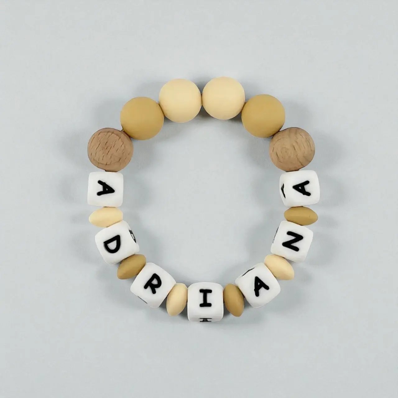 Mordedor Personalizado con Nombre en Silicona Orgánica | Nenina & Co