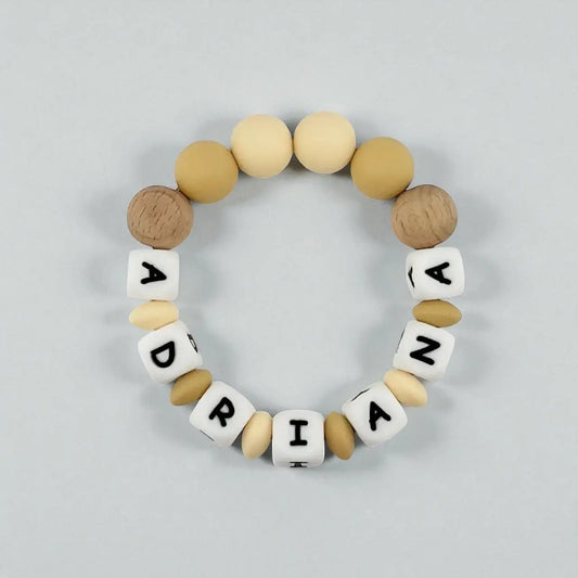 Mordedor Personalizado con Nombre en Silicona Orgánica | Nenina & Co