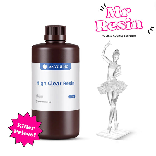 Resina transparente para impresora 3D 1 kg sin amarillear