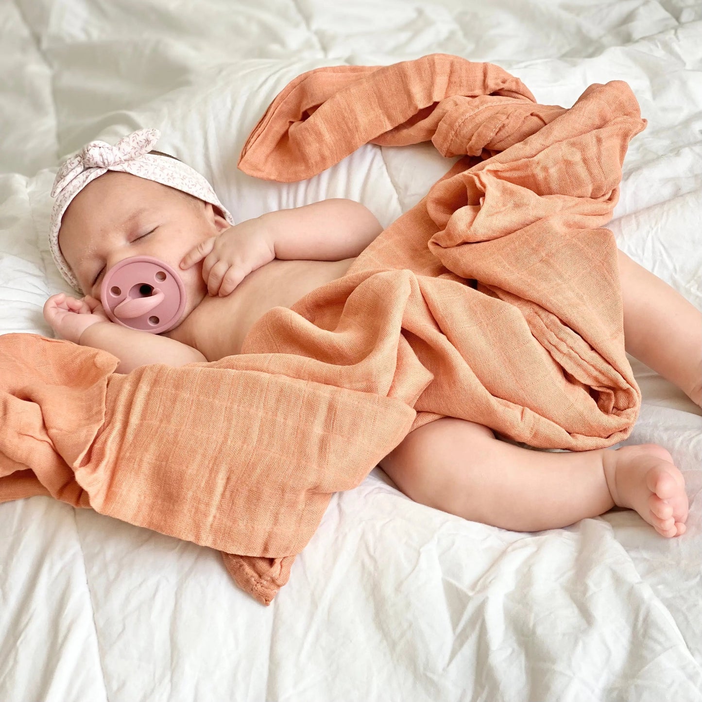 Muselina Salmón 70% Bamboo +30 % Algodón Nenina & Co