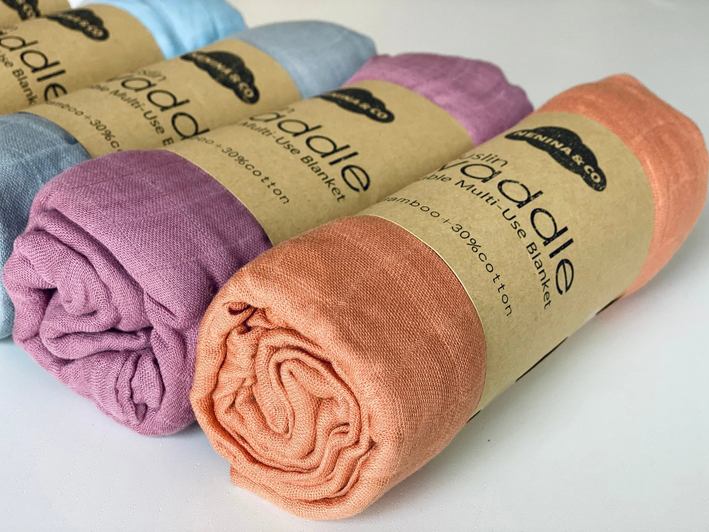 Muselina Salmón 70% Bamboo +30 % Algodón Nenina & Co