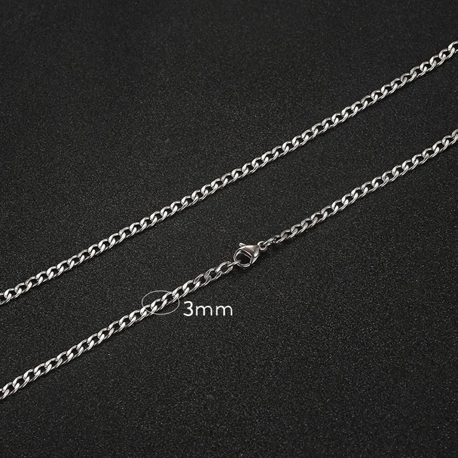 Collar Cenit · Collar cadena plateada de acero inoxidable