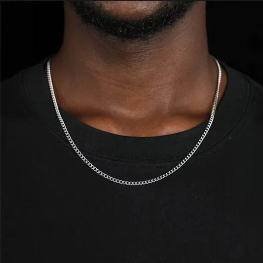 Collar Cenit · Collar cadena plateada de acero inoxidable