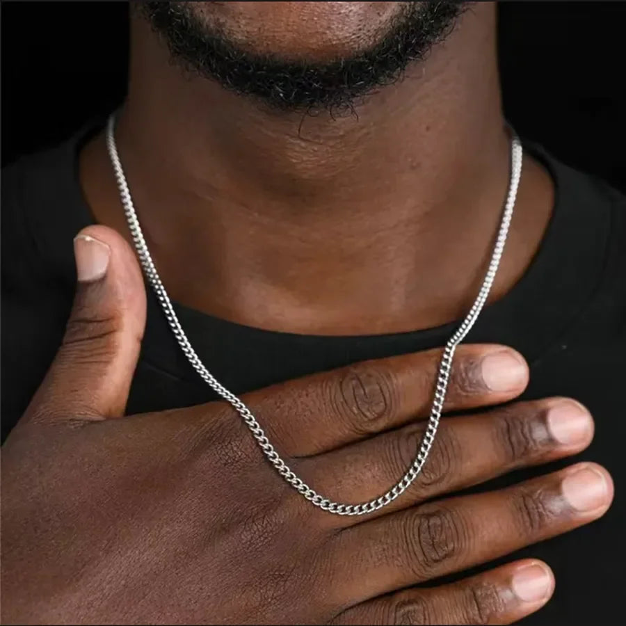 Collar Cenit · Collar cadena plateada de acero inoxidable