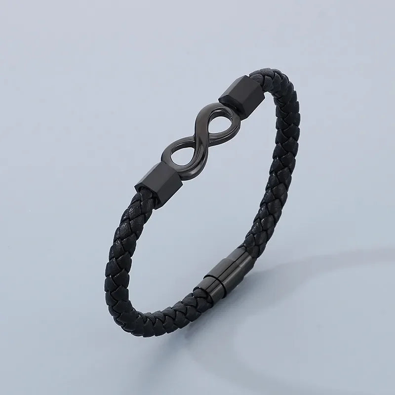 Pulsera Draco · Cuerda de cuero de vaca infinito