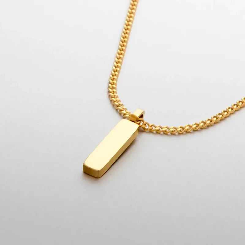 Collar Alnitak · Collares con colgante para hombre de acero inoxidable enchapado en oro de 18 k