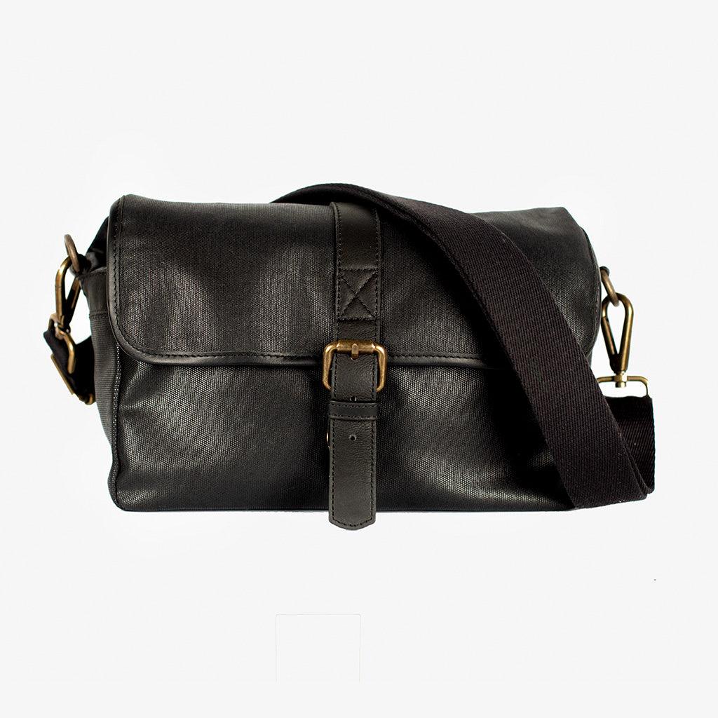 Black Waxed Canvas Camera Bag