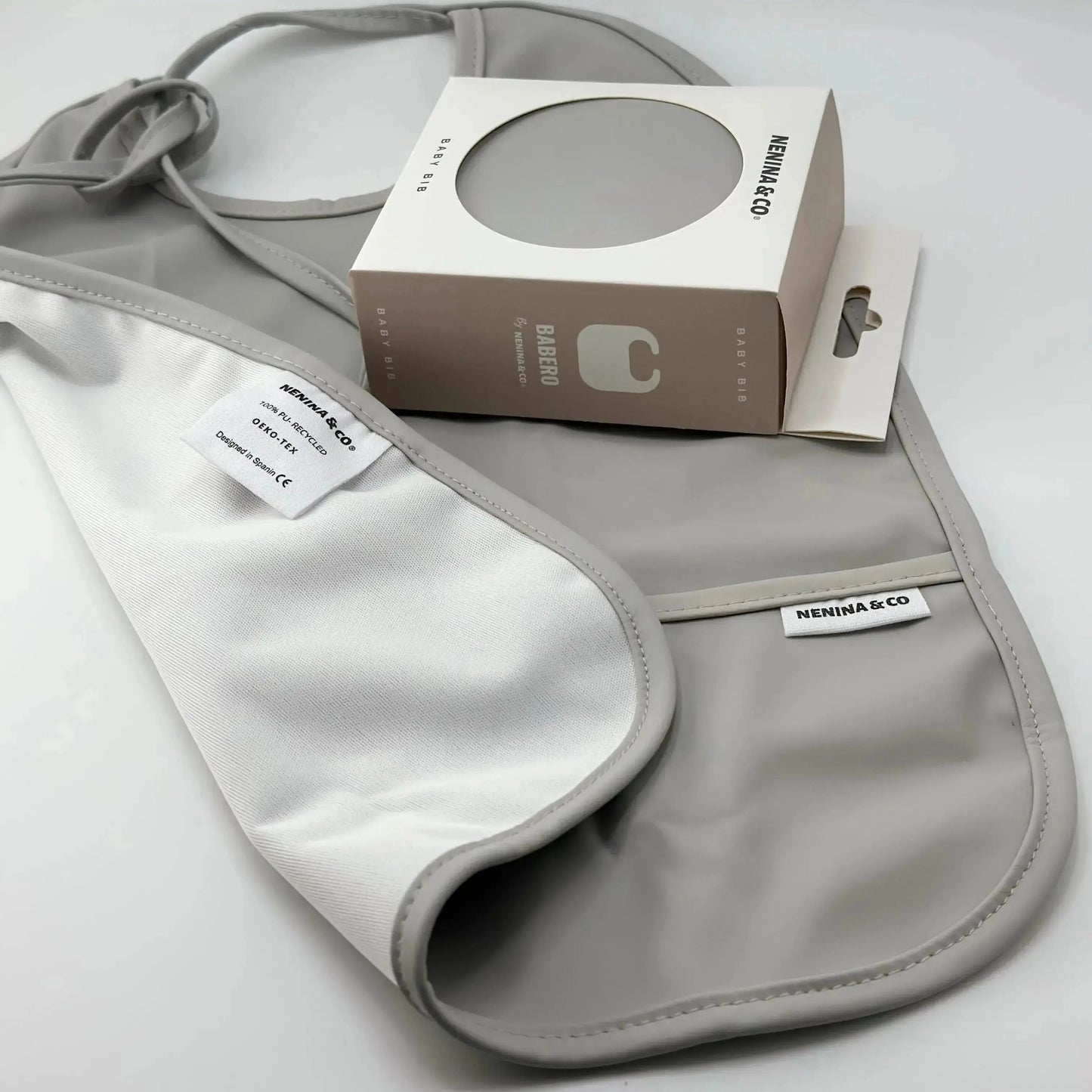 Pack 2 Baberos Mint + London Gray Nenina & Co