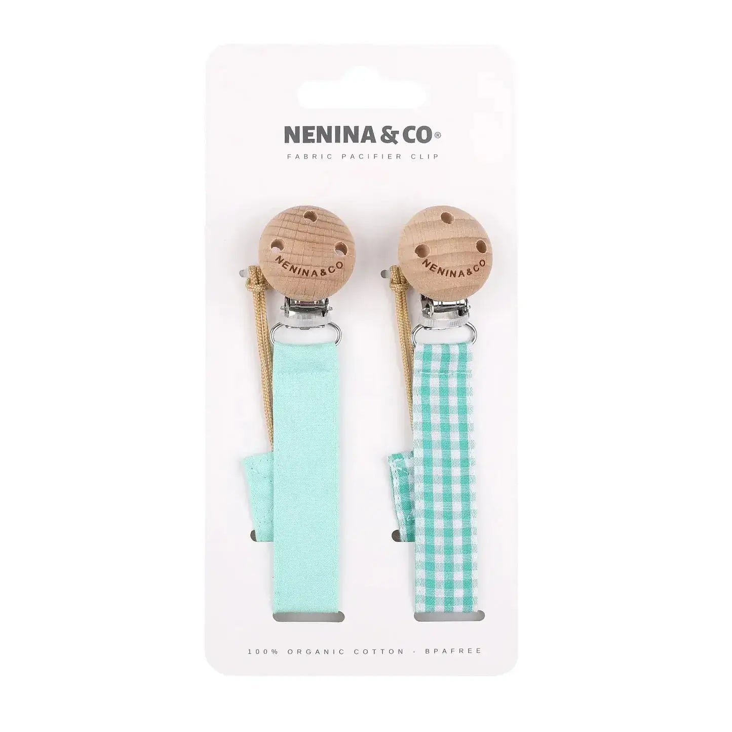 Pack 2 Chupeteros + 1 Chupete DIAMOND By Nenina & Co Mint