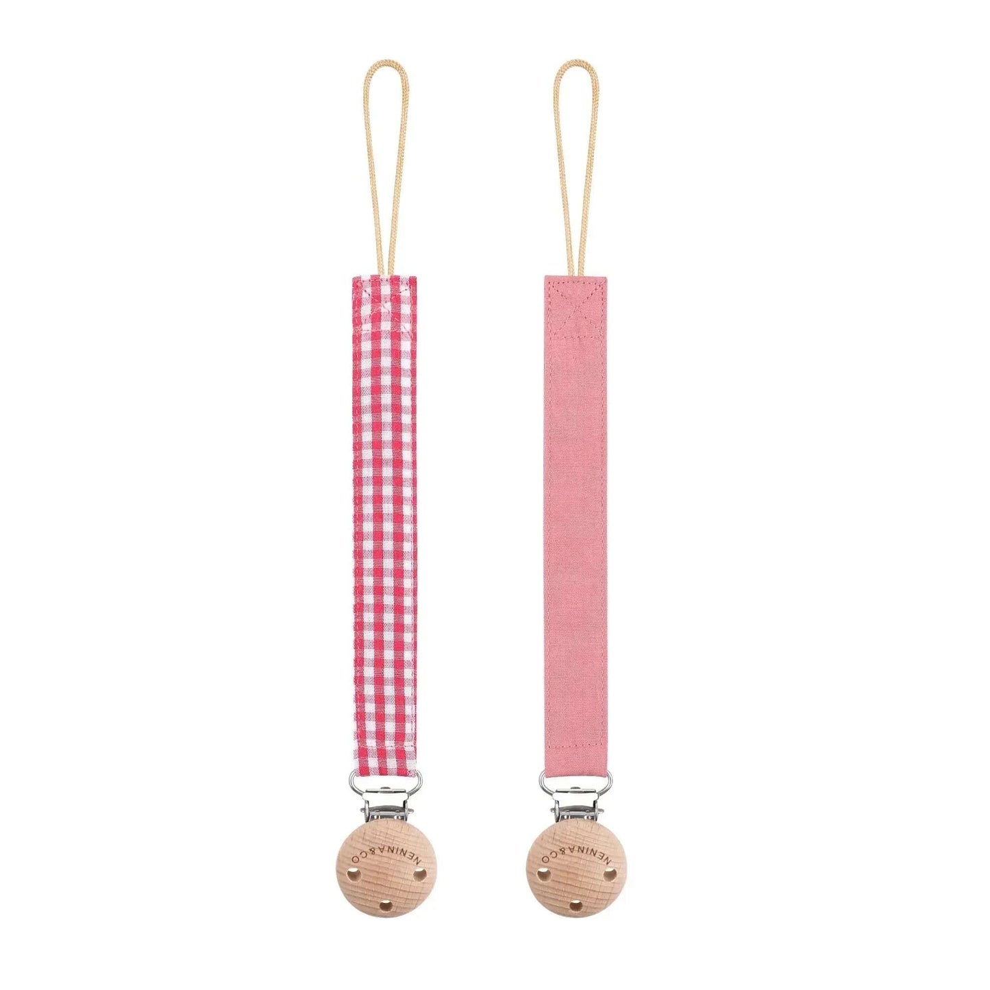 Pack 2 Chupeteros + 1 Chupete DIAMOND FS By Nenina & Co Rosa