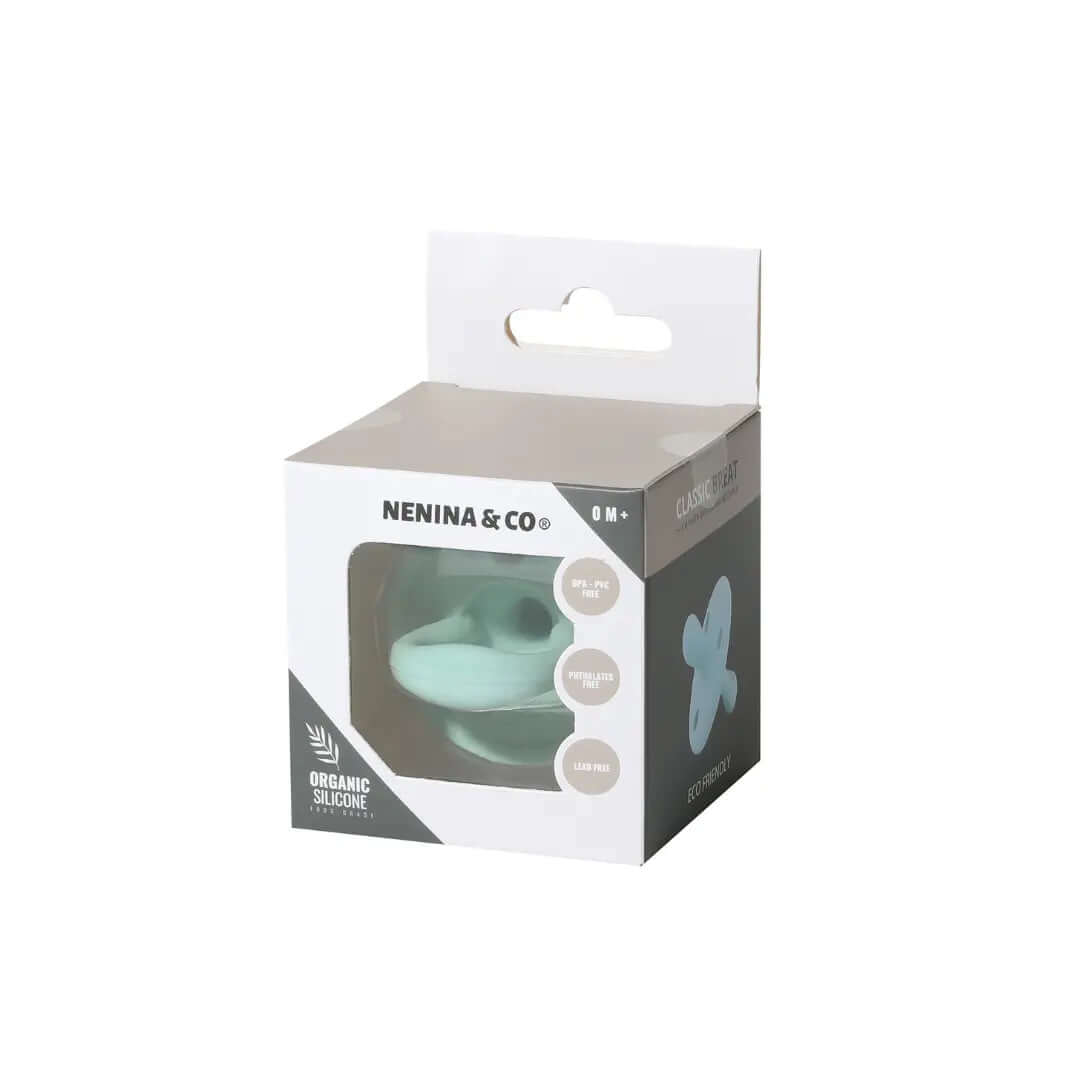 Kit Nenina & Co Gris + Mint| 2 Chupetes + 2 Chupeteros + Guardachupete