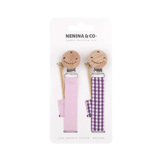 Kit Nenina & Co Amarillo + Rosa chicle | 2 Chupetes + 2 Chupeteros + Guardachupete