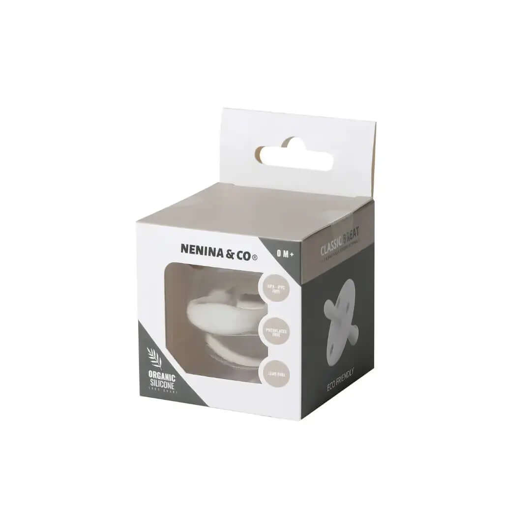 Kit Nenina & Co Rosa pálido + Gris| 2 Chupetes + 2 Chupeteros + Guardachupete