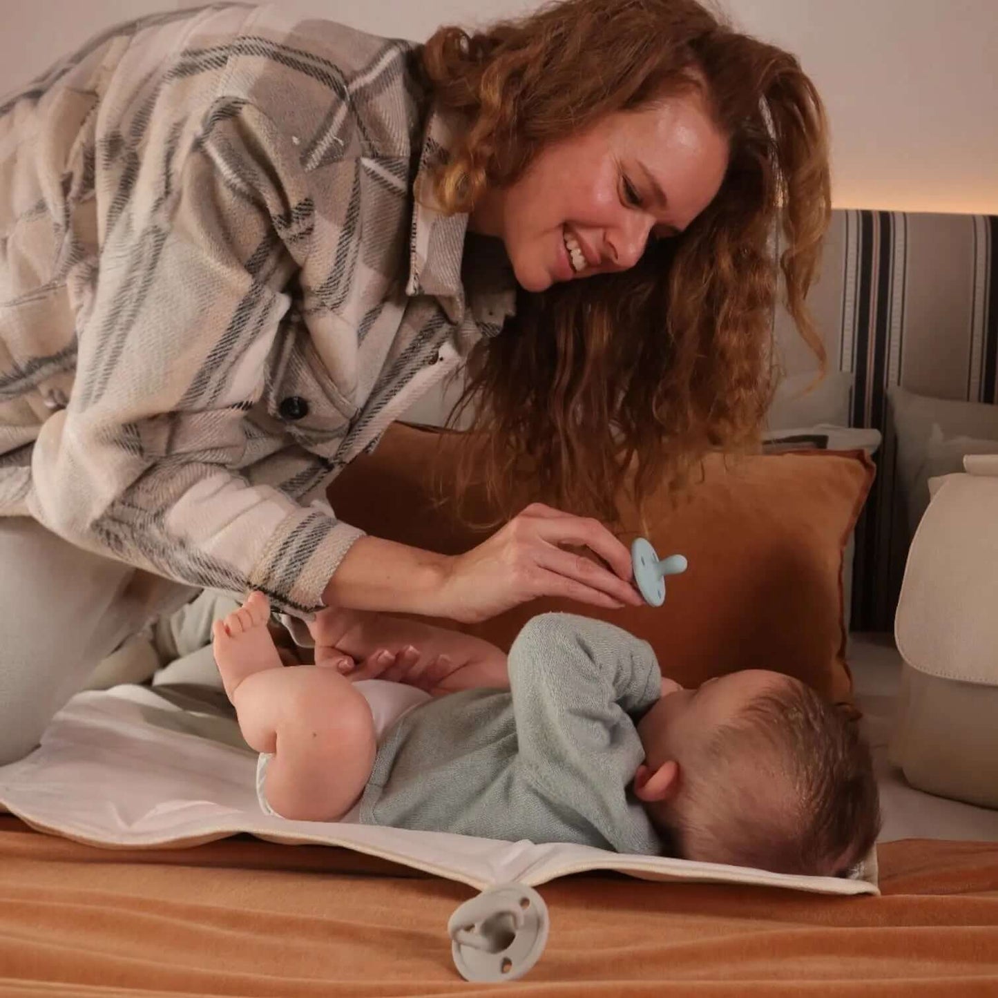 Kit Nenina & Co Mint + Celeste| 2 Chupetes + 2 Chupeteros + Guardachupete