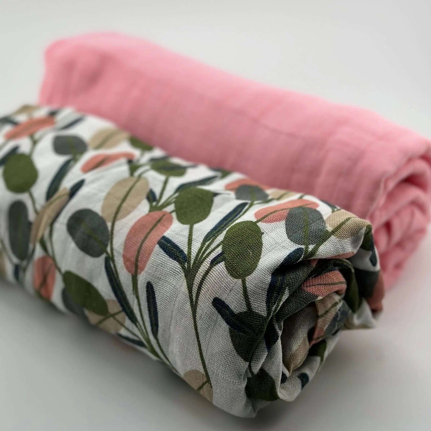 Pack 2 Muselinas Blue +Nubes Arco iris  70% Bamboo +30 % Algodón Nenina & Co