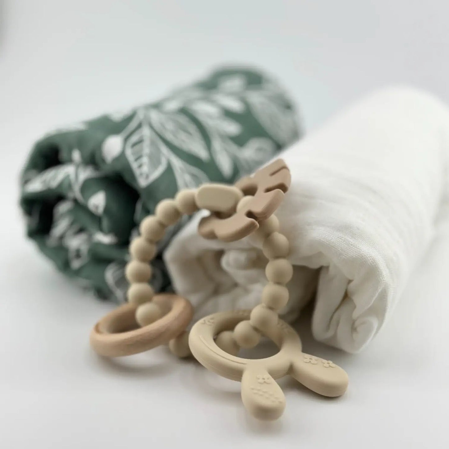 Pack 2 Muselinas Natural + White 70% Bamboo +30 % Algodón Nenina & Co